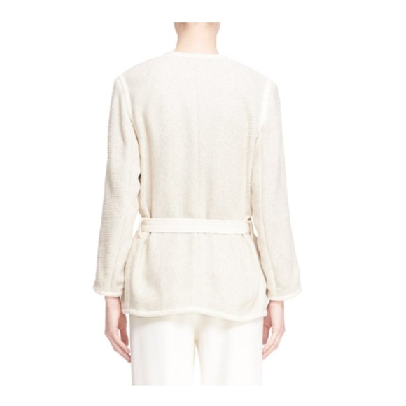 VINCE WOVEN COTTON BEIGE BLAZER MEDIUM - Picture 5 of 8